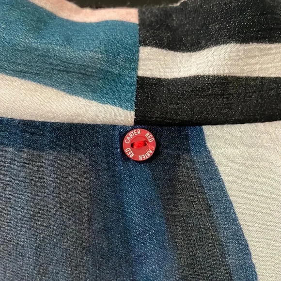 Red Carter Striped Colorful Cardigan Size XS - Picture 6 of 6